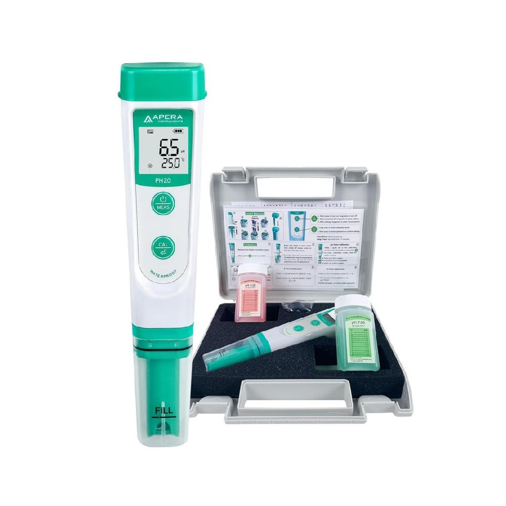 PH20 Testeur de poche étanche précision ±01 pH plage du pH 014 capteur de température ± 05 °C kit complet