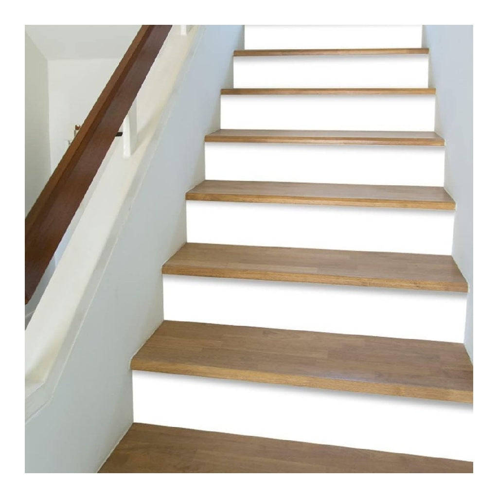 Contremarche escalier Autocollant Stickers blanc 100cmX18cm14Pcs Carrelage imperméable Motif AutoAdheisve contre marche destiné à escalier Amovible Peler et coller Décoration intérieure DIY