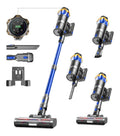 650W/55KPA Balai Aspirateur sans Fil 70min pour Sols Durs/Animaux/Voiture Aspirateur Sans Fil possédant Affichage LED Brosse AntiTangle Station De Charge Murale Filtration 8 Phases 16L Capacité