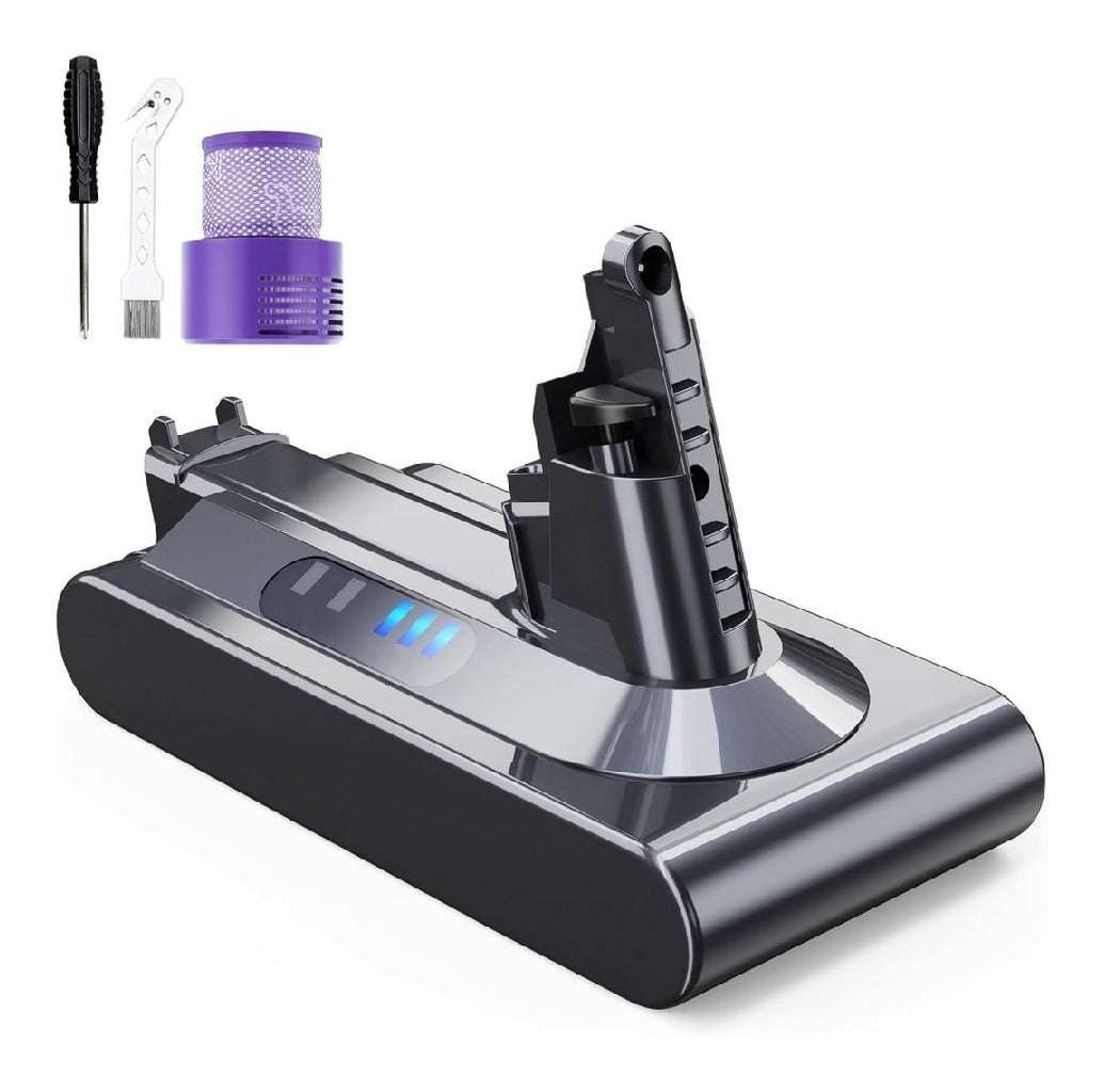 Batterie 6000mAh pour V10 SV12 Remplacement Batterie pour Animal Absolute Motorhead Fluffy Aspirateur sans Fil avec 1 Filtres 1 Tournevis V10